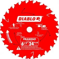 DIABLO Tracking Point 6-1/2 in. x 24-Tooth Framing Circular Saw Blade Value Pack (2-Pack) -Diablo Shop diablo circular saw blades d0624rvp c3 1000