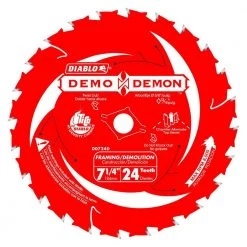 DIABLO Demo Demon 7-1/4 in. 24-Tooth Framing/Demolition Circular Saw Blade