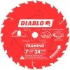 DIABLO Tracking Point 7-1/4 in. x 24-Tooth Framing Circular Saw Blade -Diablo Shop diablo circular saw blades d0724r 64 1000