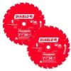 DIABLO Tracking Point 7-1/4 in. x 24-Tooth Framing Circular Saw Blade Value Pack (2-Pack) -Diablo Shop diablo circular saw blades d0724rvp 64 1000