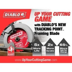 DIABLO Tracking Point 7-1/4 in. x 24-Tooth Framing Circular Saw Blade Value Pack (2-Pack) -Diablo Shop diablo circular saw blades d0724rvp c3 1000