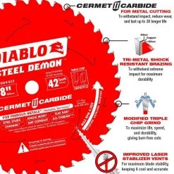 DIABLO Steel Demon 8 in. x 42-Tooth Cermet II Metals and Stainless Steel Circular Saw Blade -Diablo Shop diablo circular saw blades d0842cf c3 1000