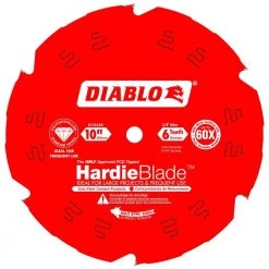 DIABLO HARDIEBlade 10 in. x 6-Tooth Polycrystalline Diamond (PCD) Tipped Fiber Cement Circular Saw Blade