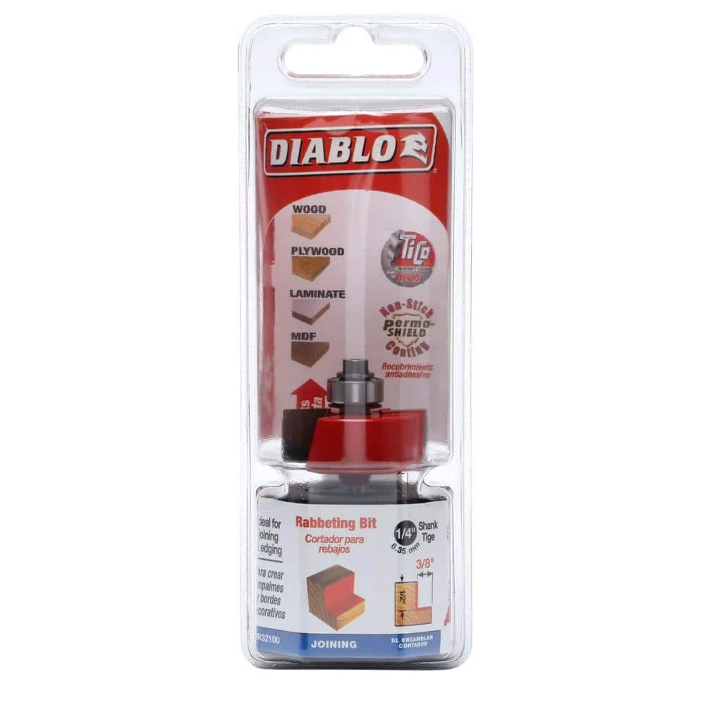 DIABLO 1/2 in. Height Rabbeting Router Bit 4 DIABLO 1/2 in. Height Rabbeting Router Bit - Image 2