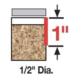 DIABLO 1/2 in. x 1 in. Carbide Top-Bearing Flush Trim Router Bit -Diablo Shop diablo flush trim router bits dr50102 4f 1000