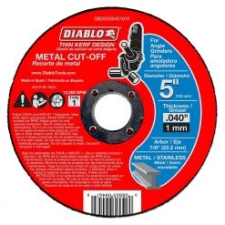DIABLO 5 in. x 0.040 in. x 7/8 in. Thin Kerf Metal Cut-Off Disc (10-Pack)