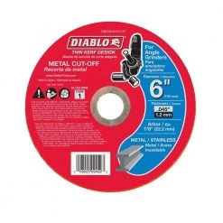 DIABLO 6 in. x 0.045 in. x 7/8 in. Thin Kerf Metal Cut-Off Disc