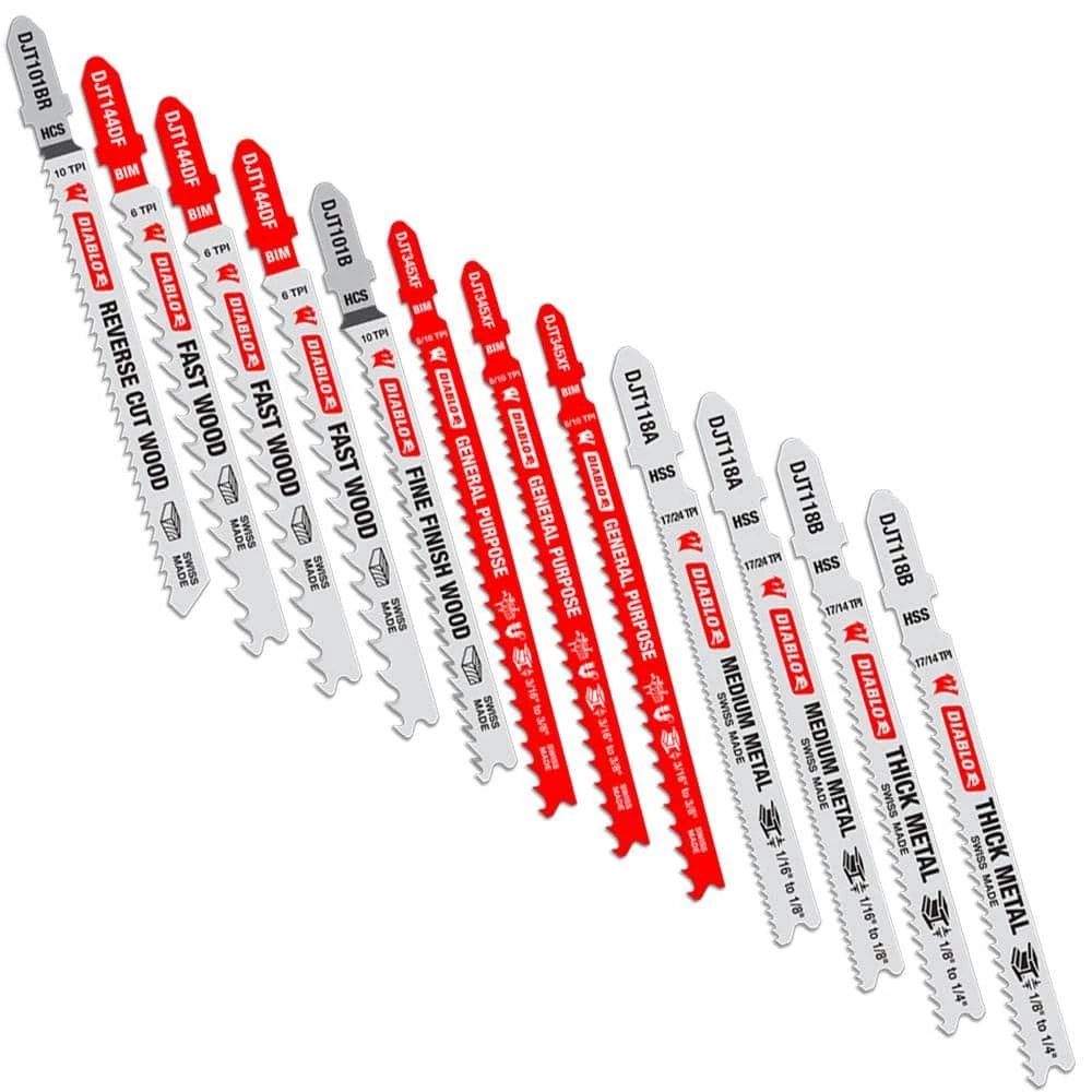 DIABLO T-Shank Jig Saw Blade Set (12-Piece) 3 DIABLO T-Shank Jig Saw Blade Set (12-Piece)