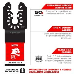 DIABLO 1-1/4 in. Universal Fit Carbide Oscillating Blades for Metal (3-Pack) -Diablo Shop diablo oscillating tool attachments dou125cf3 c3 1000