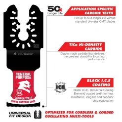 DIABLO 1-1/4 in. Universal Fit Carbide Oscillating Blades for General Purpose Cuts (3-Pack) -Diablo Shop diablo oscillating tool attachments dou125cgp3 c3 1000