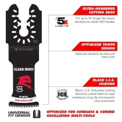 DIABLO 1-1/4 in. Universal Fit Bi-Metal Oscillating Blades for Clean Wood (3-Pack) -Diablo Shop diablo oscillating tool attachments dou125jbw3 c3 1000