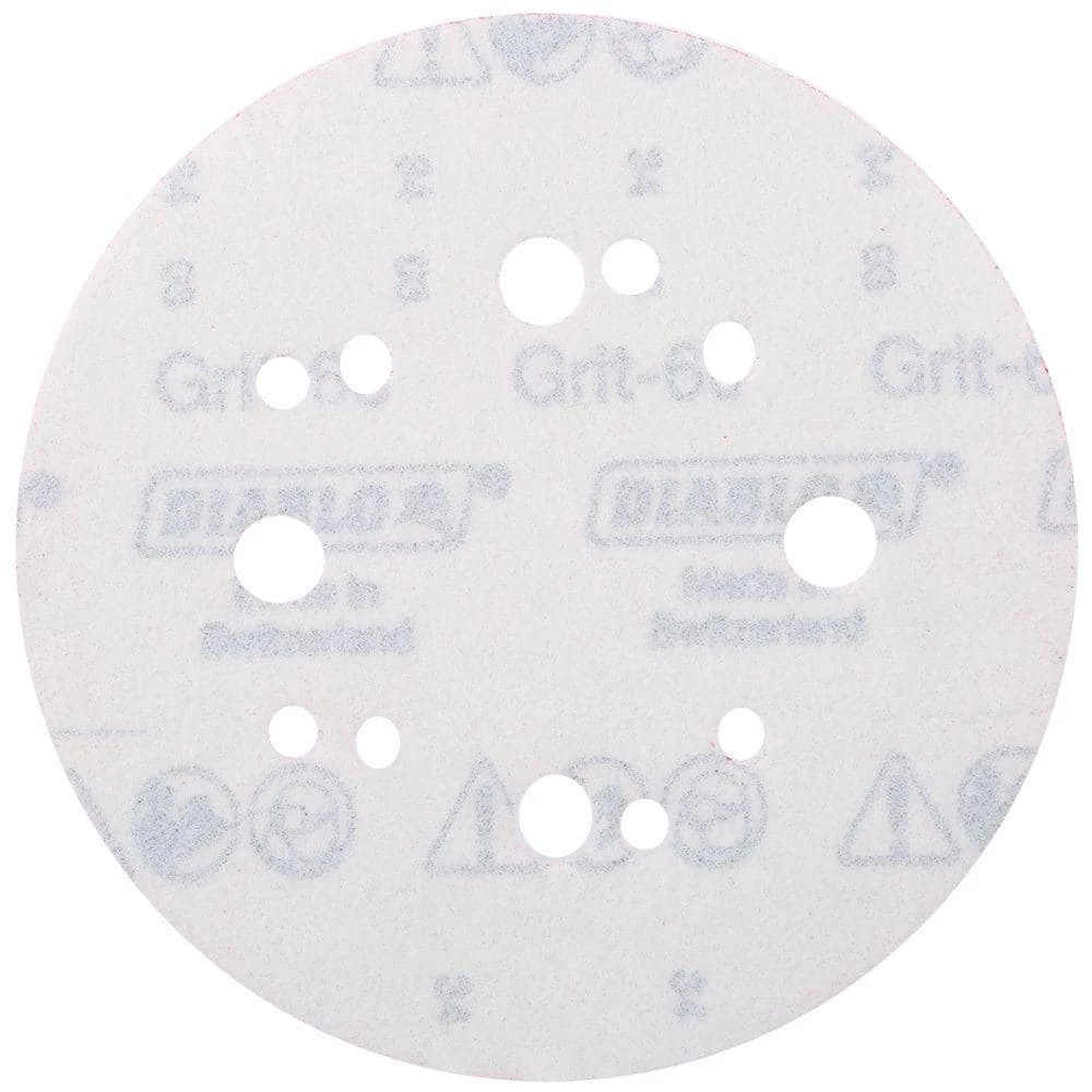 DIABLO 5 in. 60-Grit Universal Hole Random Orbital Sanding Disc with Hook and Lock Backing (50-Pack) 4 DIABLO 5 in. 60-Grit Universal Hole Random Orbital Sanding Disc with Hook and Lock Backing (50-Pack) - Image 2