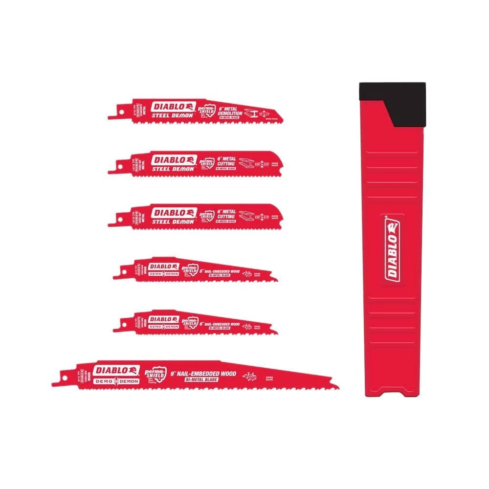 DIABLO Bi-Metal Reciprocating Saw Blade Set (6-Piece) 3 DIABLO Bi-Metal Reciprocating Saw Blade Set (6-Piece)