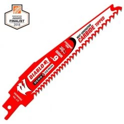 DIABLO 6 in. 5/7 TPI Demo Demon Carbide Reciprocating Saw Blade for Nail-Embedded Wood Cutting -Diablo Shop diablo reciprocating saw blades ds0606cwx 1d 1000