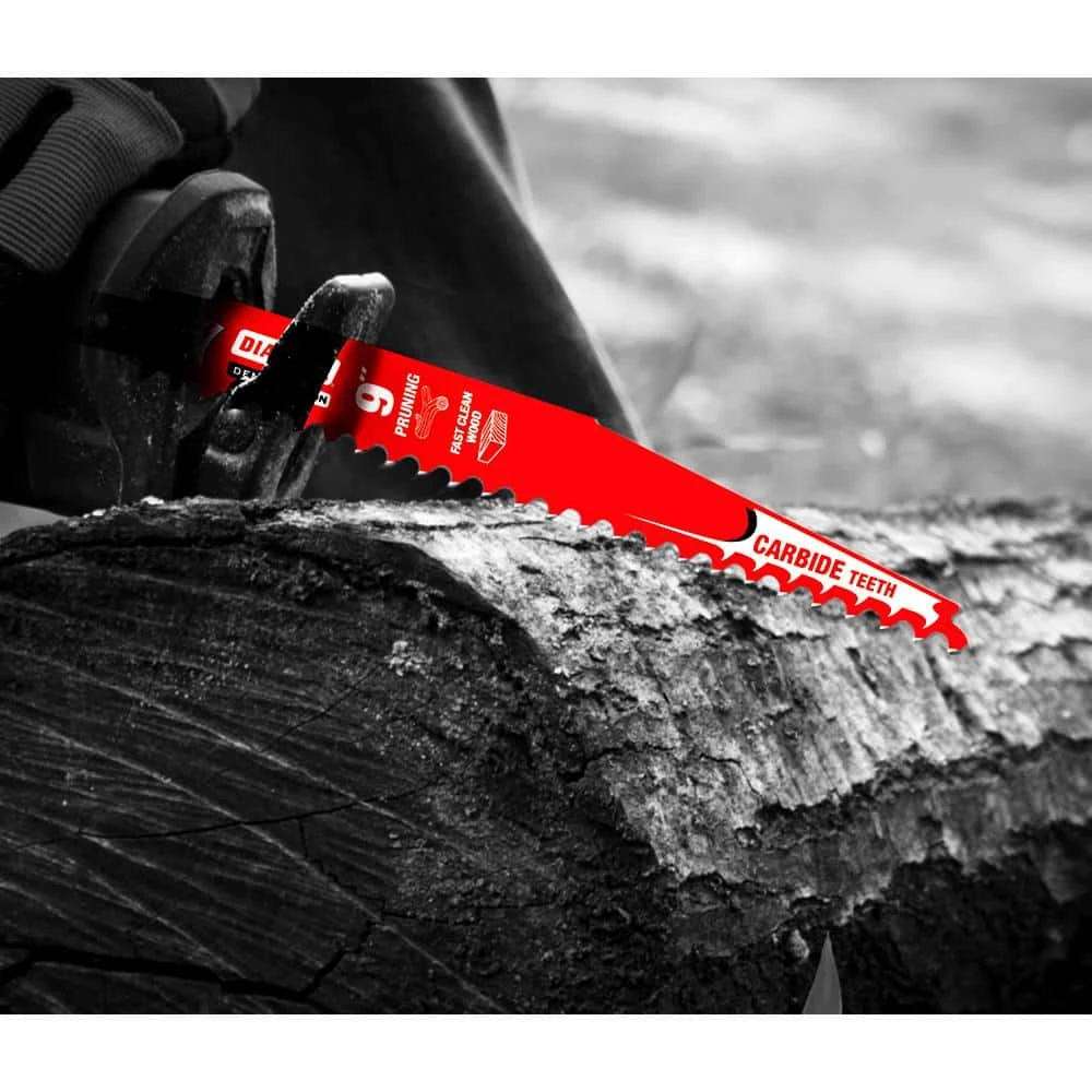DIABLO 9 in. Carbide Pruning and Clean Wood Cutting Reciprocating Saw Blade 8 DIABLO 9 in. Carbide Pruning and Clean Wood Cutting Reciprocating Saw Blade - Image 6