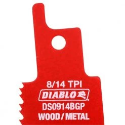 DIABLO 9 in. 8/14 TPI Demo Demon Bi-Metal Reciprocating Saw Blades for General Purpose Cutting (5-Pack) 9 DIABLO 9 in. 8/14 TPI Demo Demon Bi-Metal Reciprocating Saw Blades for General Purpose Cutting (5-Pack) -Diablo Shop diablo reciprocating saw blades ds0914bgp5 a0 1000
