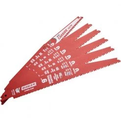 DIABLO 9 in. 8/14 TPI Bi-Metal Reciprocating Saw Blades for General Purpose Cutting (5-Pack) with Bonus 9 in. Carbide Blade -Diablo Shop diablo reciprocating saw blades ds0914bgp5pc c3 1000