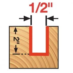DIABLO 1/2 in. x 2 in. Carbide Straight Router Bit -Diablo Shop diablo straight router bits dr12128 4f 1000