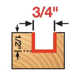 DIABLO 3/4 in. x 1/2 in. Carbide Mortising Router Bit -Diablo Shop diablo straight router bits dr16104 4f 1000