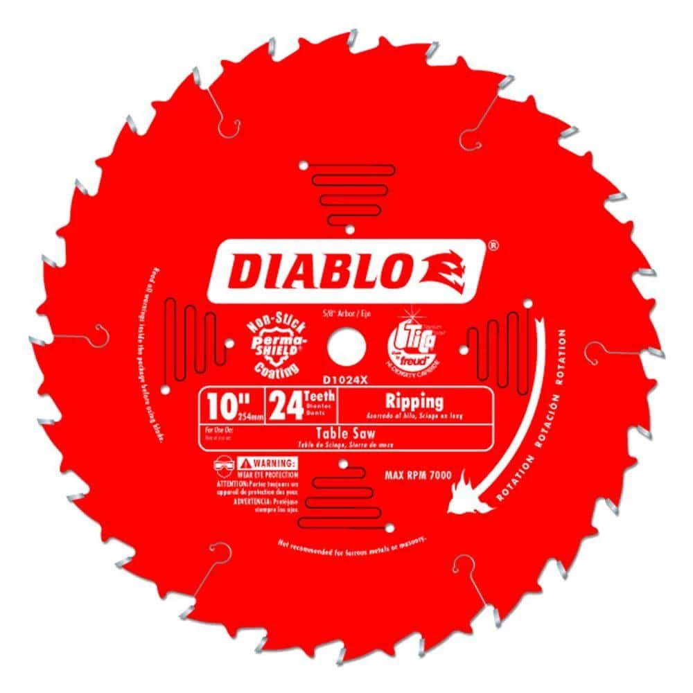 DIABLO 10 in. x 24-Tooth Ripping Circular Saw Blade 3 DIABLO 10 in. x 24-Tooth Ripping Circular Saw Blade