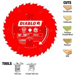 DIABLO 10 in. x 24-Tooth Ripping Circular Saw Blade 7 DIABLO 10 in. x 24-Tooth Ripping Circular Saw Blade -Diablo Shop diablo table saw blades miter saw blades d1024x c3 1000