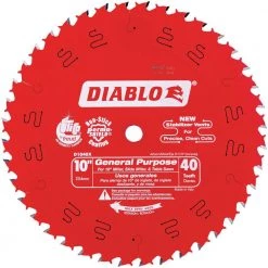 DIABLO 10 in. x 40-Tooth General Purpose Circular Saw Blade Value Pack (2-Pack) -Diablo Shop diablo table saw blades miter saw blades d104040vp d4 1000