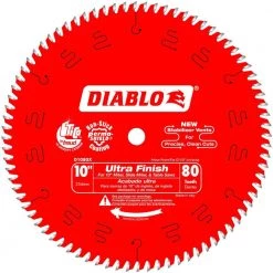 DIABLO 10 in. x 80-Tooth Ultra Finish Circular Saw Blade -Diablo Shop diablo table saw blades miter saw blades d1080x 40 1000