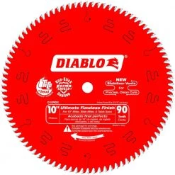 DIABLO 10 in. x 90-Tooth Ultimate Polished Finish Circular Saw Blade -Diablo Shop diablo table saw blades miter saw blades d1090x c3 1000