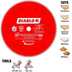 DIABLO 12 in. x 100-Tooth Ultimate Polished Finish Circular Saw Blade (15-Pack) 11 DIABLO 12 in. x 100-Tooth Ultimate Polished Finish Circular Saw Blade (15-Pack) -Diablo Shop diablo table saw blades miter saw blades d12100x015 4f 1000