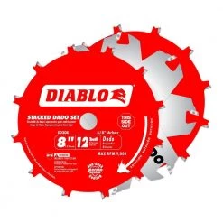 DIABLO 8 in. x 12-Tooth Stacked Dado Saw Blade Set